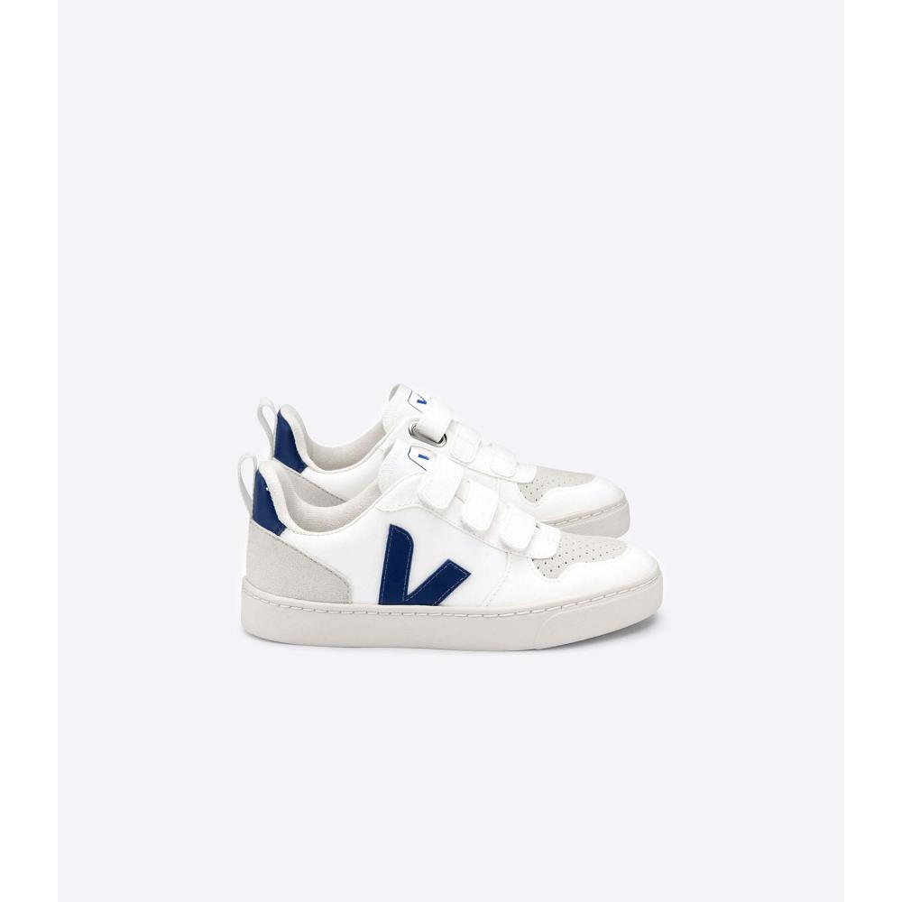 παπουτσια παιδικα Veja V-10 CWL White/Navy | GR 774LIS